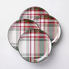 Christmas Plaid Melamine Dinner Plate 4pk - Hearth & Hand Magnolia, Target 2024