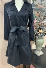 Diane Von Furstenberg Wrap Black Short Dress Size 12