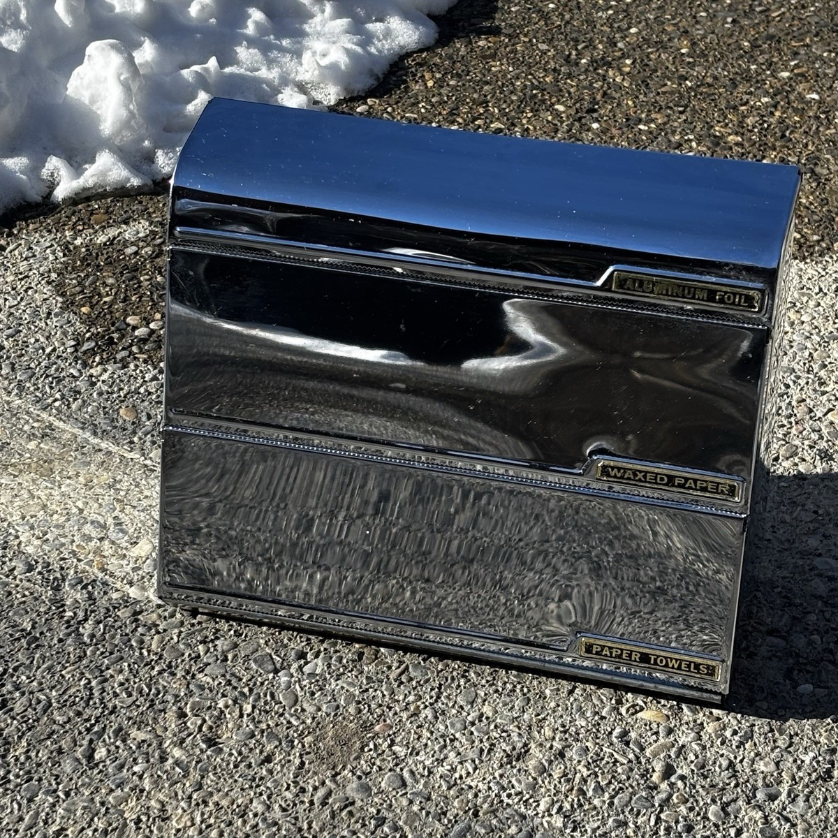 The Queen Line Vintage Chrome Paper Towel Wax Paper Foil Wrap The Queen Line Vintage Chrome Paper Towel Wax Paper Foil Wrap