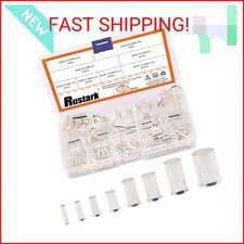 166 Pcs AWG12 10 8 6 4 2 1/0 2/0 Wire Ferrules 8 Size Assortment Kit Tinned Wire