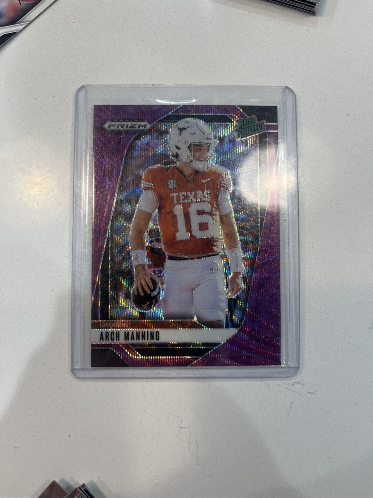 2025 Panini Prizm Draft Picks - Arch Manning #166 Purple Wave Prizm (RC)