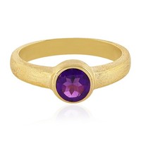 Cavill Damen Ring Silber 925 Vergoldet Amethyst Rund 0,70Ct Violett- Echtschmuck