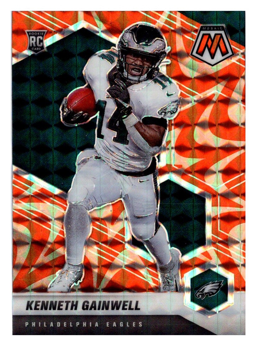 2021 Panini Mosaic #339 Kenneth Gainwell Prizm Camo Red