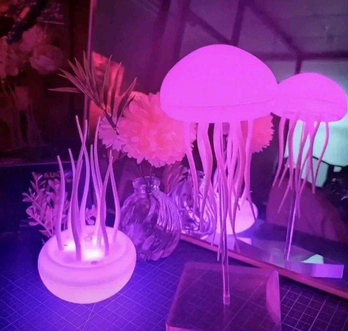 Aurora Jellyfish Mood Light Sound Activated Full Color Rechargeable Night Lamp - Image 3 of 4