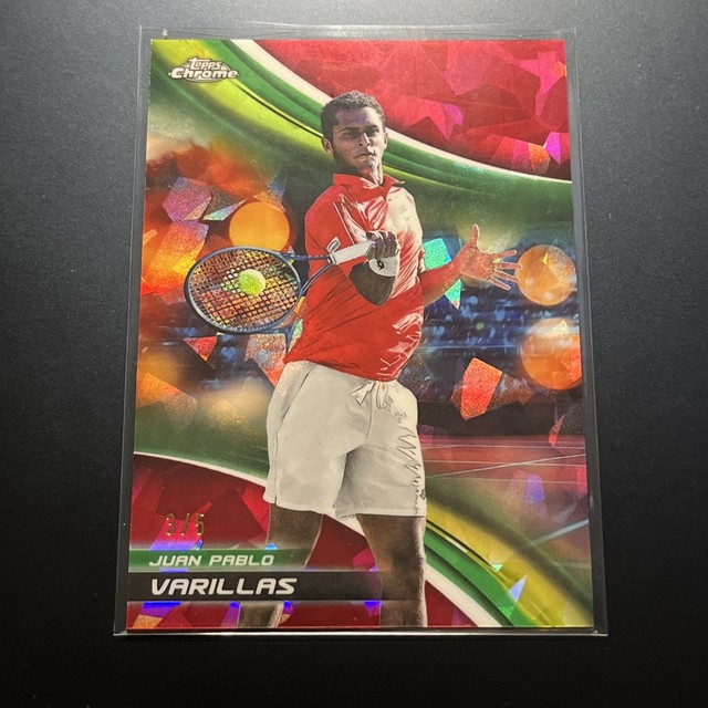 2025 Topps Chrome Sapphire Tennis Juan Pablo Varillas RED REFRACTOR SSP /5 (Y1)