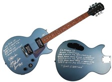 The Beach Boys Autographed Epiphone Guitar w Good Vibrations Lyrics Exact Proof