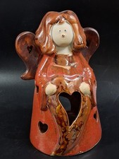 Keramikengel - Windlicht Teelichthalter -  Weihnachtsengel