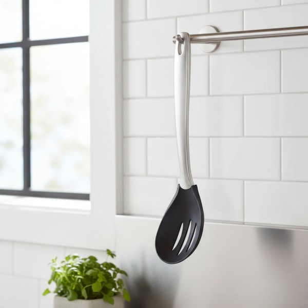 Amco 6-Piece Nylon Utensil Set - Heat-Resistant with Stainless Steel Handles