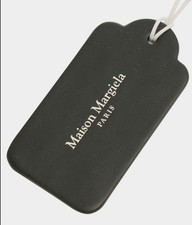Maison Margiela Logo Key Ring Accessory Leather Wallet mmm Italy Designer Black