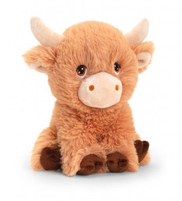 18 cm Keeleco Shaggy Highland Kuh Plüschtier Kuscheltier Stofftier Geschenk