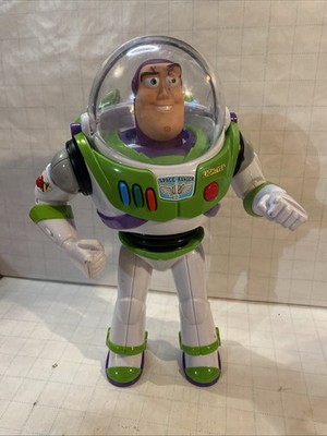 Disney Pixar Buzz Lightyear Talking Act Figure Toy Story -No Wings - Thinkway-B5