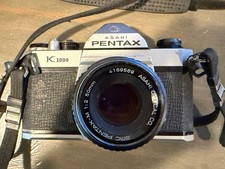 Pentax K1000 35mm Film Camera SMC Pentax-A 1:2 50mm - Works, Meter Doesn t.
