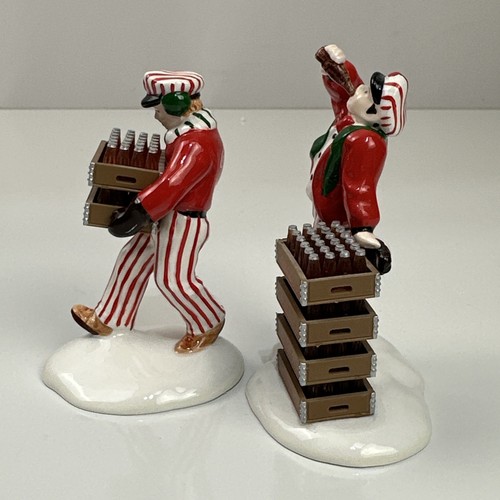 Dept 56 Snow Village Coca-Cola Bottling Plant, Drugstore, Sign, Delivery Men Lot - Photo 21/23
