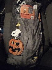 Peanuts Snoopy Woodstock Happy Halloween Plush Throw Blanket 50x70
