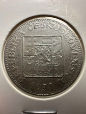 1931 Czechoslovakia 10 Korun Silver Coin – KM#15