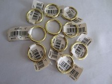 Lot of 10 Gold Metal Brass Macrame Craft Dreamcatcher Rings 1" Inch Diameter