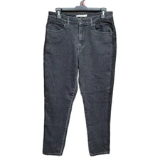 Levi's 721 High Rise Skinny Ankle Jeans Size 31 Womens Black Charcoal Wash