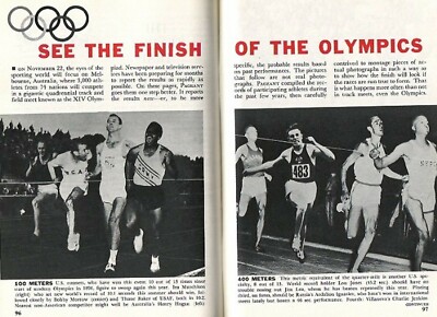 OLYMPICS FANTASY COMPETITIONS 1956 PICTORIAL BETWEEN ATHLETES OF DIFFERENT ERAS
