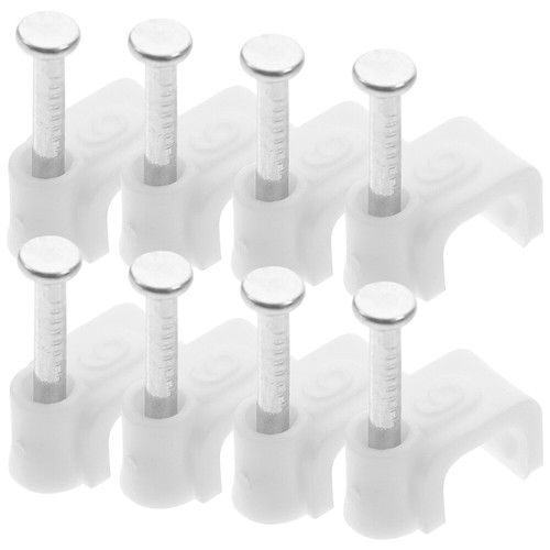 500 Pcs Wire Clamping Buckle Mounting Cable Tacks Cord Clip Staple - Afbeelding 4 van 12