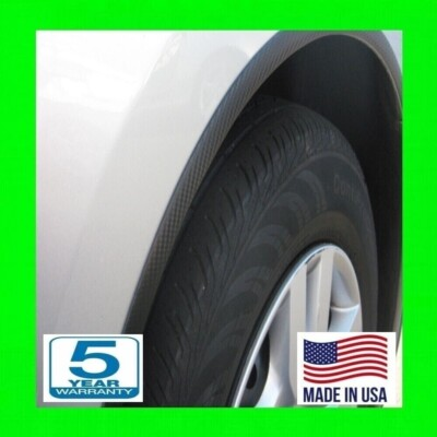 #ad FITS HONDA BLACK CARBON FIBER WHEEL WELL ARCH FENDER TRIM MOLDING KIT SET 4PC c $94.99