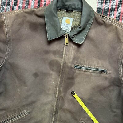 VTG Carhartt Detroit J97 DKB Jacket Made USA Blanket Lined VTG Carhartt Detroit J97 DKB Jacket Made USA Blanket Lined