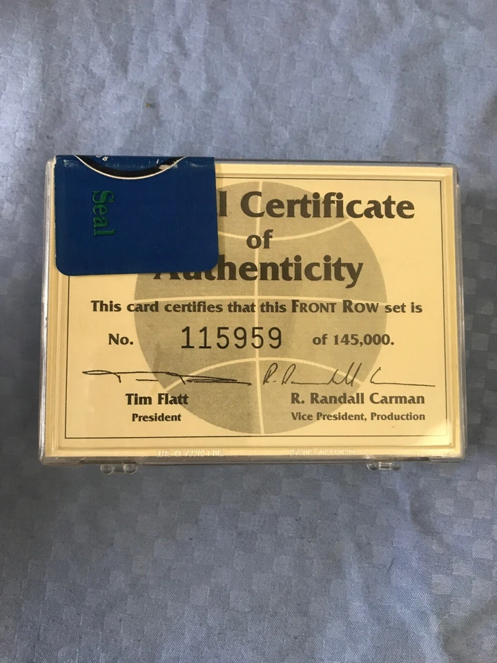 1991 Front Row Draft Picks Factory Sealed Set. Larry Johnson. Complete W/ COA - Image 2 of 2