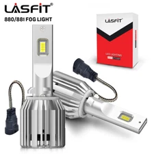 2pcs LASFIT 880 899 893 Fog Light Driving Bulbs Kit 6000K LED Super White 50W