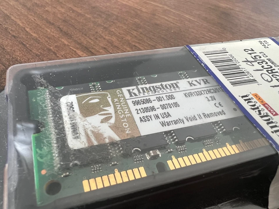 Memory 512mb 133mhz kvr133x72rc3/512 3.3v, 9962254-008.a02 - Image 2 of 2