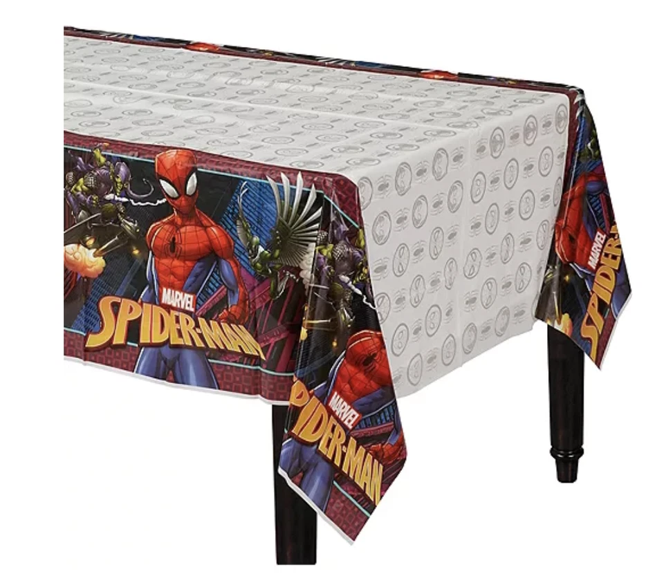 Juego de vajilla de fiesta de cumpleaños Spiderman palmeada Wonder Boy cubierta de mesa platos taza Foto 2 de 4