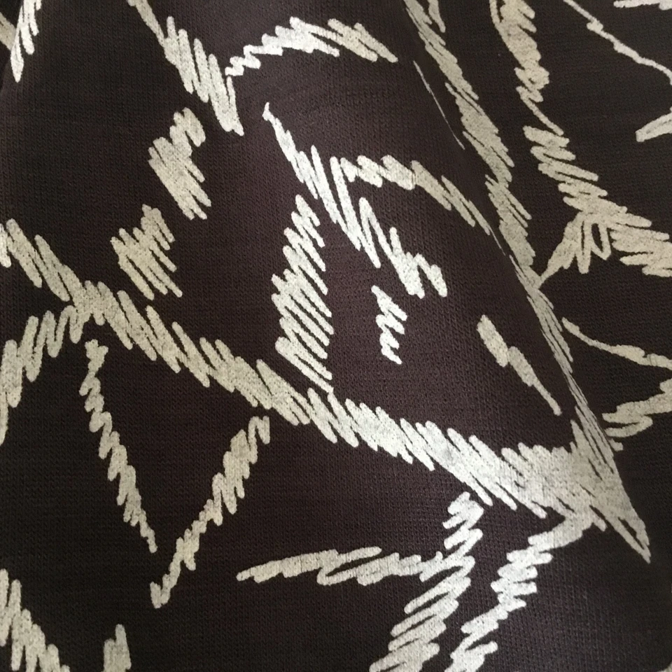 Precioso tejido jersey elástico marrón/crema, 0,90 metros Foto 2 de 4