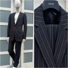 UltraRare & Gorgeous Dior Homme AW06 Hedi Slimane Anzug schwarz/grau Nadelstreifen
