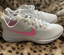 Size 8 -Women  s Nike Revolution 6 NN White Pink Spell 2022, new w/tags