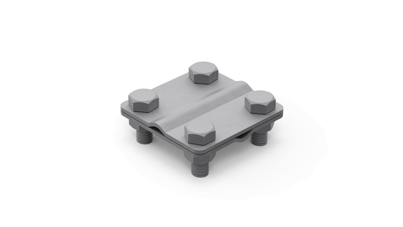 4-hole cross connector, hot-dip galvanized 1.1 OG /90100102/ /T2UK
