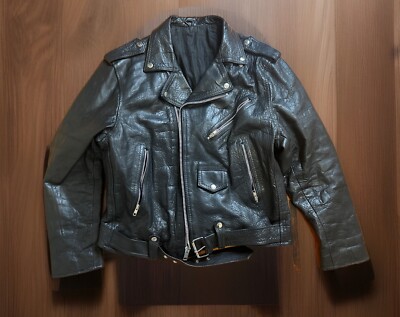 VTG 80s Hein Gericke Mens Leather Motorcycle Jacket Size 44 Lined Echt  Leder