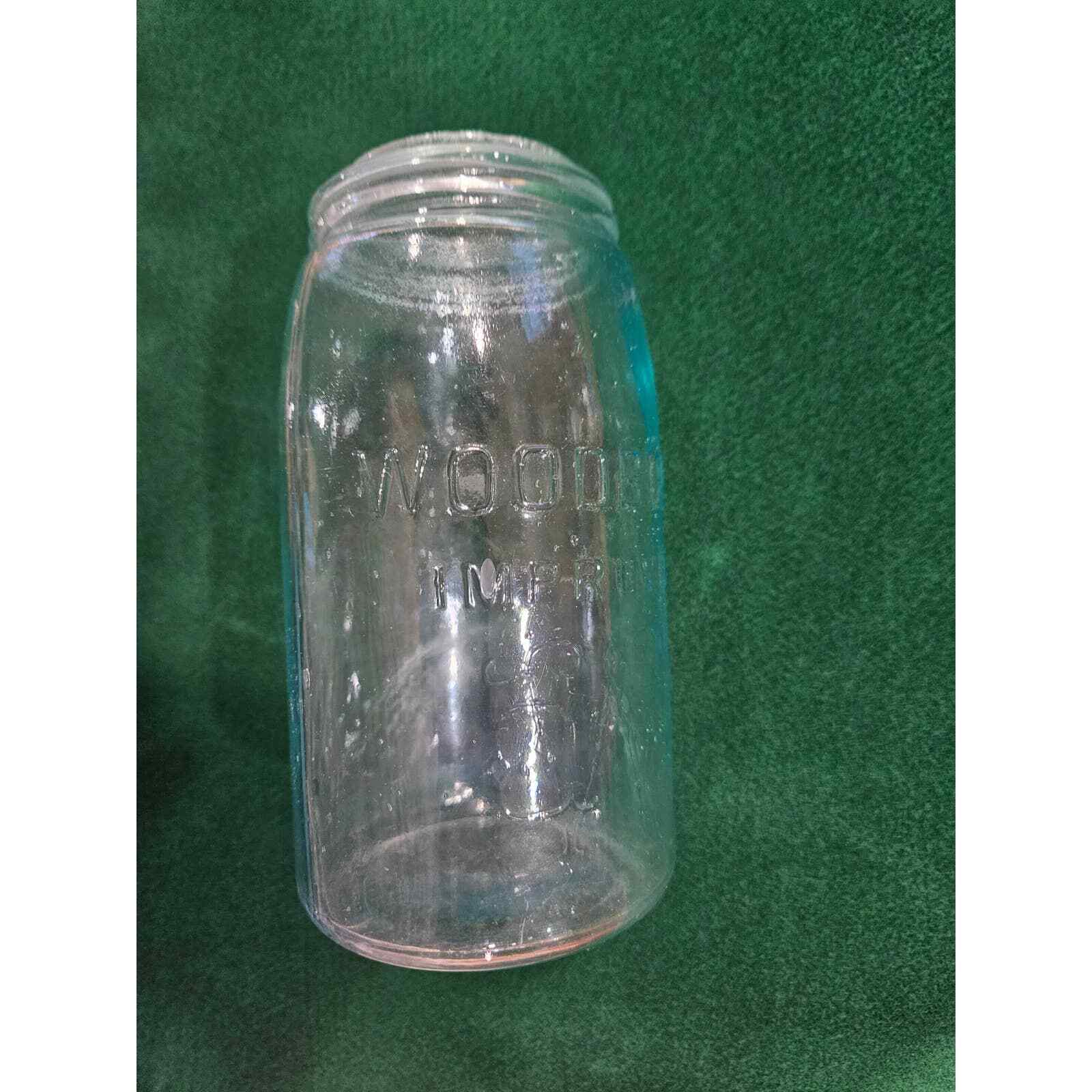 Qt. Woodbury Fancy WGW Monogram Improved Fruit Mason Jar rb3029 eBay