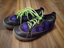 Sorel Mackenzie NL1606-287 Purple Plaid Leather Hiking Shoes Women's Size 7