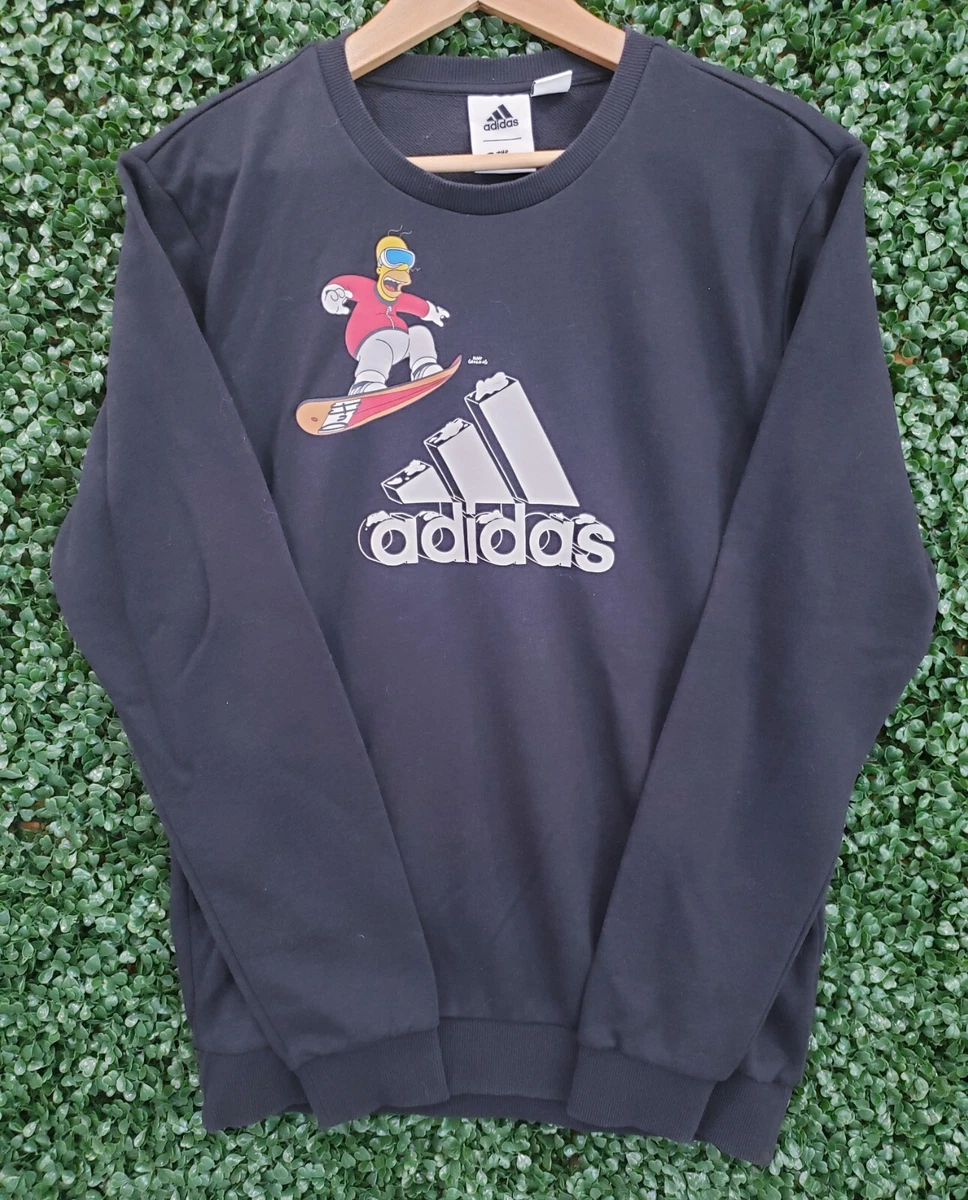 Adidas x The Simpsons HOMER Snowboard Black Crewneck Sweatshirt