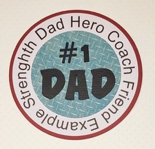 Dad Circle Tag. Scrapbook, Card Making Paper Piecing