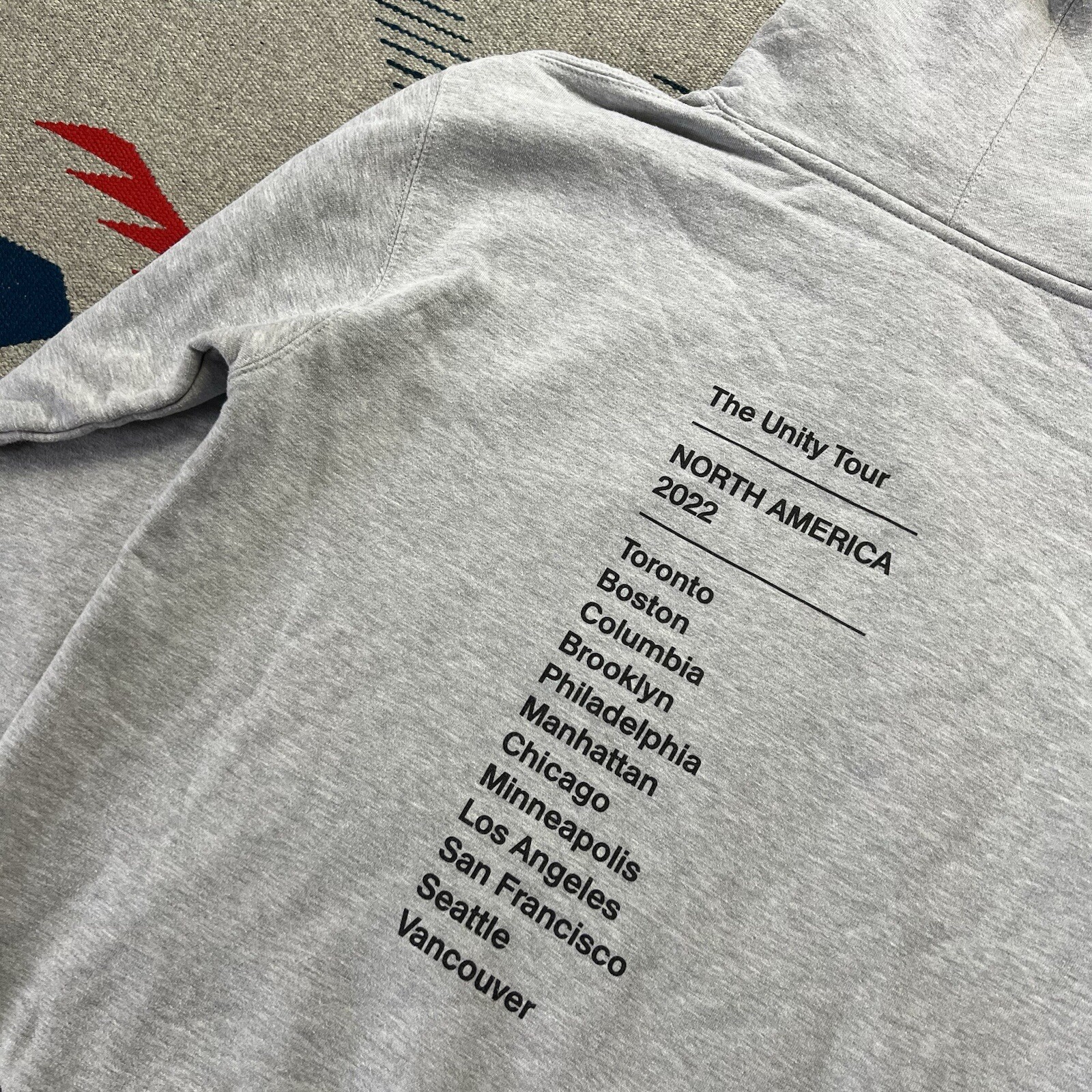 RARE New Order x Pet Shop Boys The Unity Tour Band Merch Hoodie Sweatshirt Sz M image 4