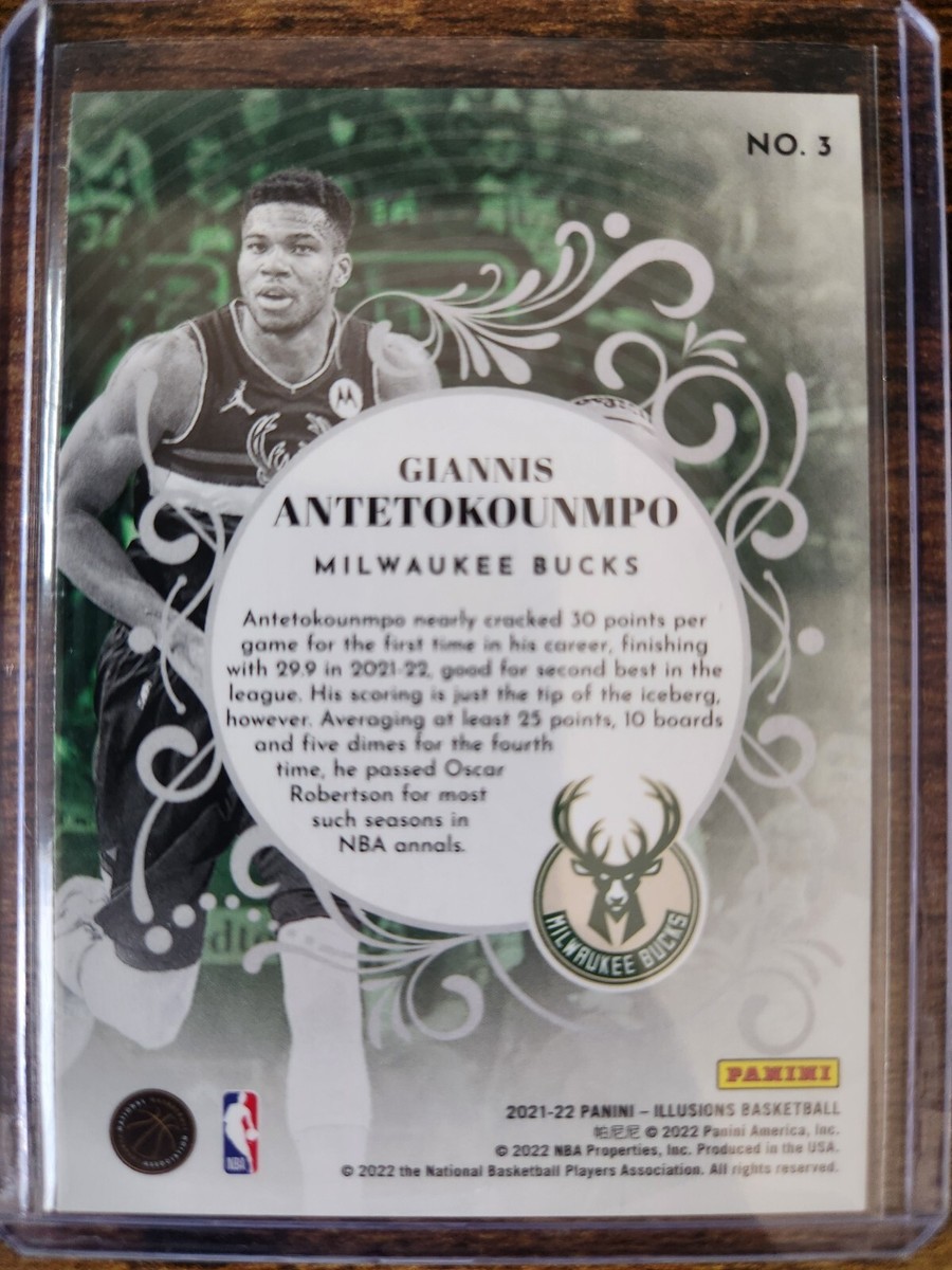 2021-22 Panini Illusions Giannis Antetokounmpo King of Cards #3