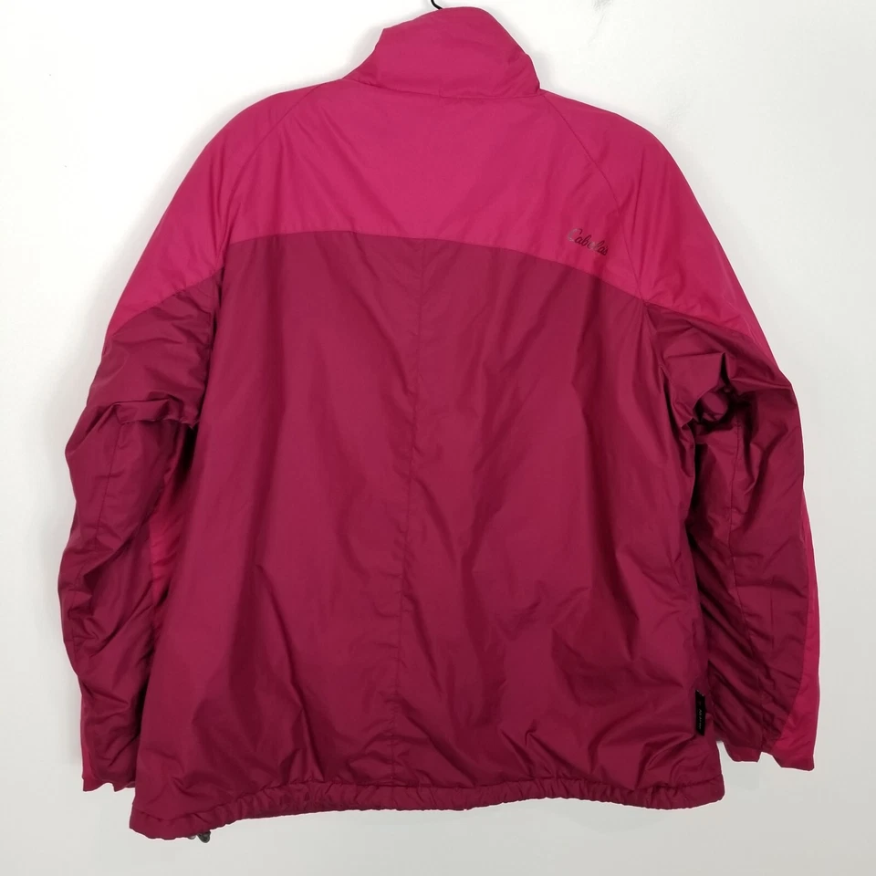Jaqueta acolchoada Cabelas feminina rosa com zíper forrada de lã tamanho XL Polartec externa - Imagem 4 de 4