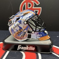 New York Islanders Stanley Cup Champions Team Signed Mini Goalie Mask Steiner CX