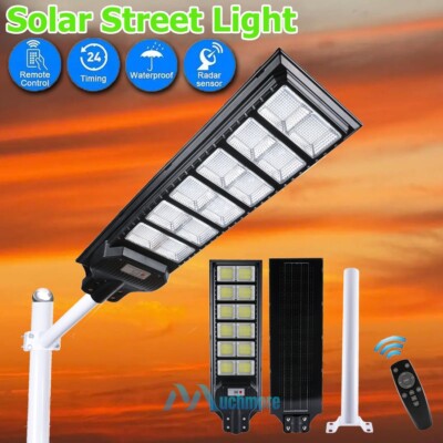 9000W LED Solar Street Light PIR Sensor Driveways Parking Lot Light 9990000000LM