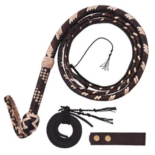 Genuine Cowhide Bullwhip 04 to 16 Feet Long 16 Plaits Heavy Indiana Jones Whip