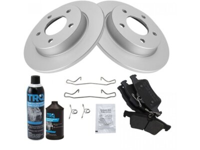 TRQ 35TZ13X Rear Brake Pad and Rotor Kit Fits 2006-2013 Mazda 3 2.0L 4 Cyl