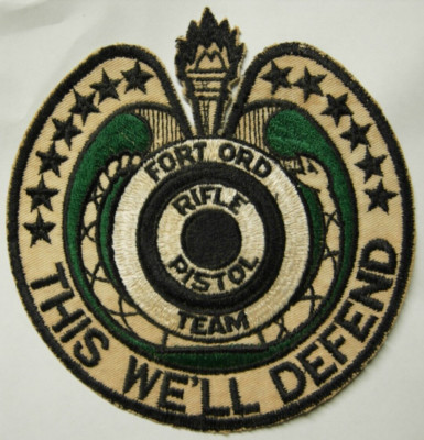 Fort Rose Patch 1960 US Army Fort Ord Rifle Pistol Team Large Jacket Patch | eBay