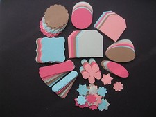 120pc 2014 RETIRED "IN COLOR" Stampin Up Cardstock Punch Tags Check Sizes