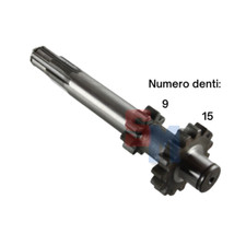 ALBERO ASSE PRIMARIO MOTOCOLTIVATORE SUPER SPECIAL 140 GOLDONI DENTI 9 15