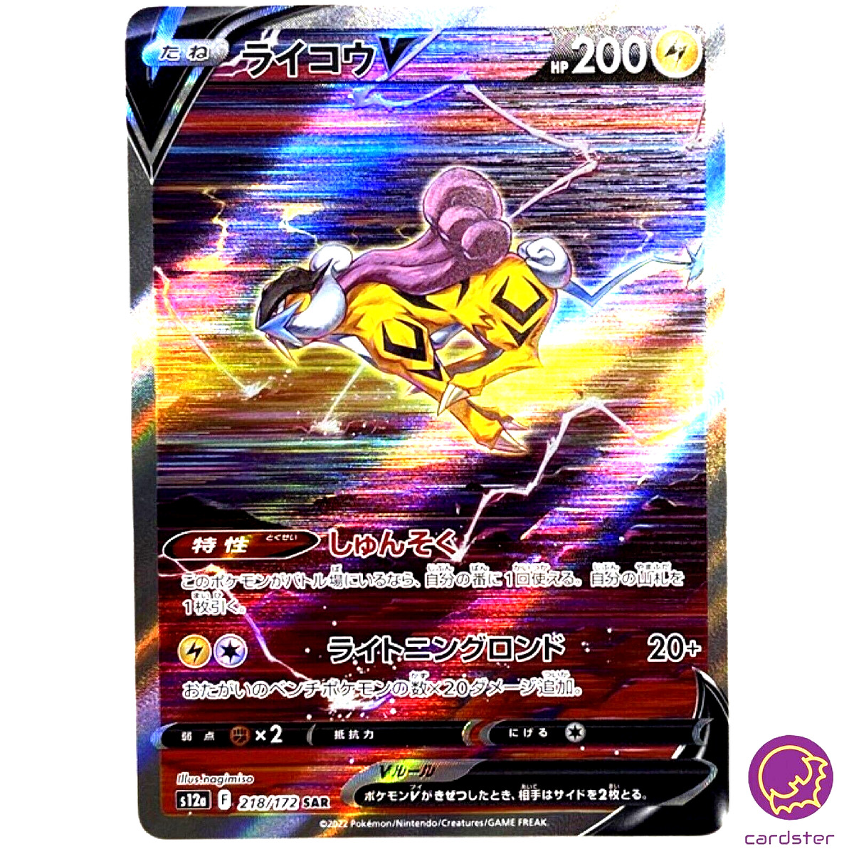 Raikou V SAR 218/172 VSTAR Universe Nintendo Special Art/JAPANESE Pokemon  Card