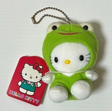 Hello Kitty Kigurumi Frog Stuffed Retro Mascot Ball Chain Sanrio Used